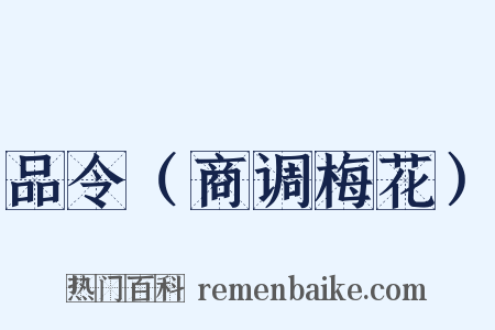 品令（商调梅花）是什么意思的图片